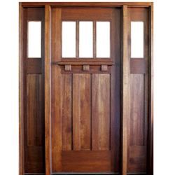 Craftsman Front Doors, Mahogany Entry Doors, Craftsman Style Doors, Tuscany Style, Craftsman Door, Wood Exterior, Door Crafts, Wood Exterior Door, Mahogany Doors