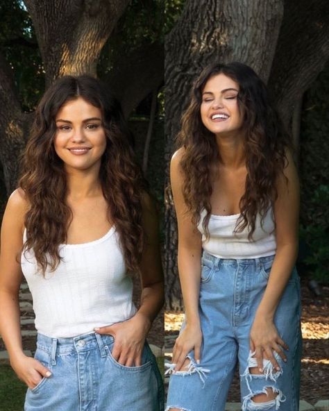 (2) Bookmarks / Twitter Brown Haired Celebrities Female, Most Beautiful Smile, Selena Gomez Hair, Selena Gomez Photoshoot, Selena Gomez Outfits, Selena Gomez Cute, Celebrity Makeup Looks, Selena Gomez Style, Selena G