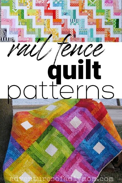 Make a classic rail fence quilt with one of these amazing patterns. The rail fence quilt block is so easy and perfect for a beginner quilter. Then find a layout you like and make it into a quilt. Rail Fence Quilt, Red Pepper Quilts, Rag Quilt Patterns, Patchwork Blocks, Quilt Layers, Layer Cake Quilts, Basic Quilt, Dog Quilts, Rail Fence