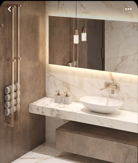 Luxury Bathroom Decor, Luxury Powder Room, Dental Design Interior, Bathroom Design Styles, Luxury Toilet, Modern Luxury Bathroom, Wc Design, Home Lighting Design, Casa Country