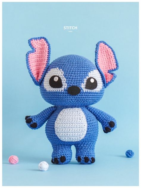 Stitch Amigurumi, Christmas Decorations Sewing, Disney Crochet Patterns, Crochet Ornament Patterns, Stitch Doll, Single Crochet Decrease, Stitch Character, Giraffe Crochet, Crochet Disney