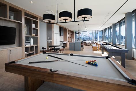 Helm Apartment Rentals - Seattle, WA | Zillow Apartment Clubhouse, Peter Hunt, Sports Lounge, Basement Games, Lounge Club, Art Gallery Interior, House Games, Lake Union, Game Rooms