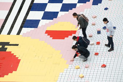 Interactive Art Installation, Office Mural, Pedestrian Street, Interactive Installation, Interactive Art, Landscape Plans, Collaborative Art, Art Installation, 2d Art