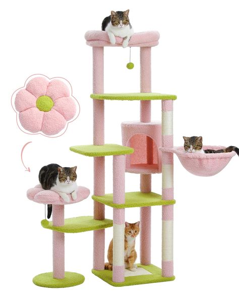 Large Cat Tree, Gato Grande, Carpet Fabric, Cat Tree Condo, Stables Design, Cat Hammock, Indoor Cats, Cat Bed Furniture, Cat Condo