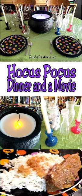 Make some fun and easy memories with your kids with a family themed dinner night. This Hocus Pocus witch party is great for watching the Halloween movie Hocus Pocus. You can use decorations and tableware you probably already have to create some amazing moments with your family at dinner tonight! Hocus Pocus Dinner, Disney Movie Night Dinner, Movie Night Dinner, Movie Night Theme, Hocus Pocus Movie, Movie Night Food, Family Dinner Night, Hocus Pocus Party, Disney Dinner