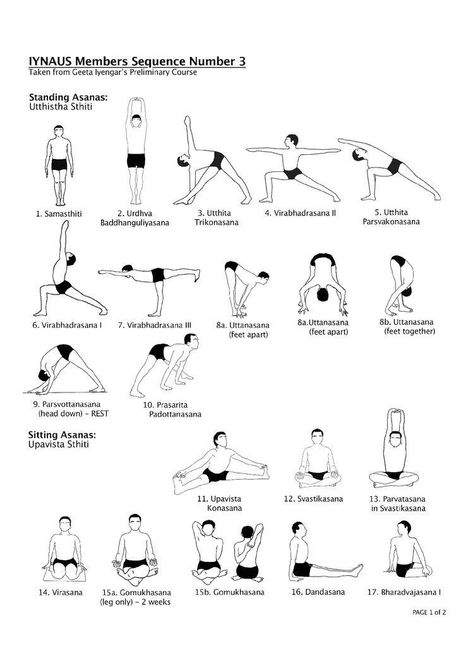 Iyengar Yoga Sequence, Yoga Asanas Names, Bks Iyengar Yoga, Iyengar Yoga Poses, Standing Yoga Poses, Yoga Flow Sequence, Yoga Information, Yoga Ashtanga, Ashtanga Vinyasa Yoga