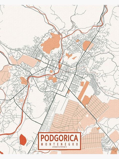 "Podgorica City Map of Montenegro - Bohemian" Poster for Sale by deMAP | Redbubble Montenegro Map, Bohemian Poster, Podgorica Montenegro, Urban Design Architecture, City Maps, Design Architecture, Urban Design, City Map, Graphic Design Inspiration