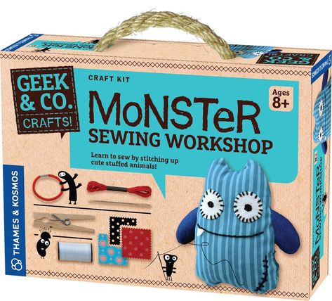 craft kits for kids Monster Sewing, Kids Packaging, Toy Guide, Monster Crafts, Toy Packaging, Geek Crafts, Craft Packaging, Sewing Workshop, Holiday Toys