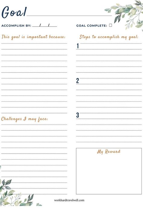 Goal Setting Worksheet Printables, Goal Sheets, Free Goal Printables, Goal Planning Worksheet, Goal Sheet, Goal Setting Sheet, Faith Goals, Goal Setting For Students, Goal Setting Printable