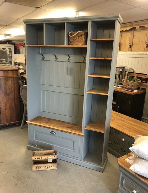 Mud Room Furniture, Hall Bench With Storage, Whitstable Kent, Pine Shelves, Hall Bench, John Wilson, Furniture Handmade, Furniture Bookshelves, Boot Room