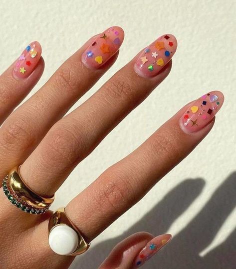 These Trending Star Nail Designs Will Make You The Star of the Show Nails And Rings, Stars Nails, Star Nail Designs, Colorful Nail, Colorful Nails, Nail Tattoo, Star Nails, Orange Nails, Minimalist Nails