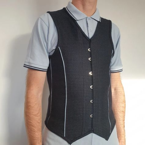 Male Corseted Vest waist-coat Pattern Sizes | Etsy Waist Coat Pattern, Stays Pattern, Male Waist, Waistcoat Pattern, Waistcoat Designs, Cincher Corset, Corset Styles, Corset Pattern, Waist Coat