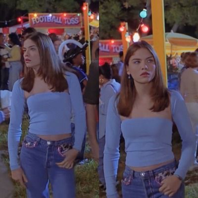 Taylor Vaughn Shes All That, Whatever It Takes Movie 2000, 2000s Show Outfits, 90s Fashion Movies, Y2k Movie Outfits, Taylor Vaughn, 90s Outfits Aesthetic, 2000s Movie Fashion, Early Summer Outfits