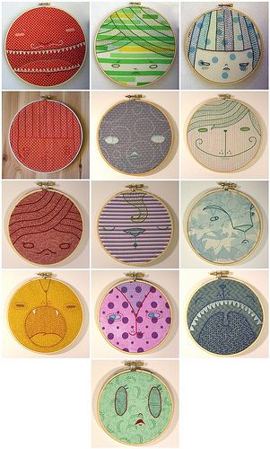 Facebroideries by Cate Anevski Face Embroidery, Embroidered Art, Embroidery Hoop Art, Needle Art, Embroidery Inspiration, Diy Embroidery, Hoop Art, Embroidery And Stitching, Happy Face