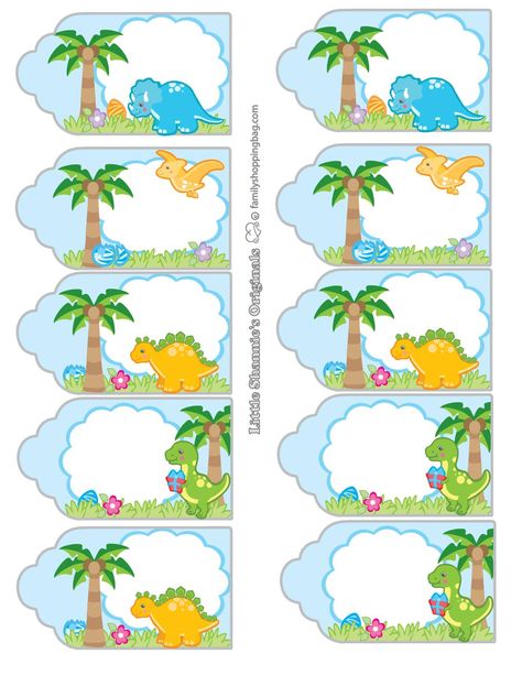 Dinosaur Classroom, Paper Dinosaur, Fiesta Mickey Mouse, Creative Gift Baskets, Spiderman Gifts, Birthday Gift Tags, Party Labels, Free Printable Gift Tags, Kids Planner