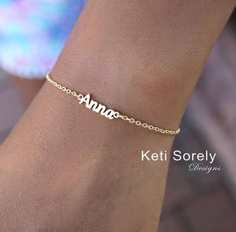 Silver Name Bracelet, Name Bracelet Silver, Cute Silver Name Bracelet, Elegant White Gold Name Bracelet For Personalized Gift, Cute Silver Name Bracelet Gift, White Gold Name Bracelet For Gift, Name Bracelet Gold, Gold Name Bracelet - Gift, Anklet Designs