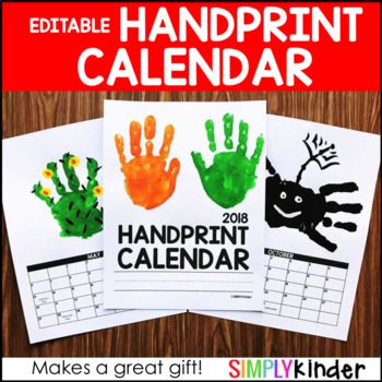 Handprint Calendar 2018 - Editable THANKSGIVING WEEK BONUS: We are including WINTER SNAP BLOCK CENTERS to keep your students busy while you are creating these calendars. Please download this file save it to your computer becaues the file will disappear Snowman Writing Activities, Handprint Ideas, Handprint Calendar, Snowman Writing, Kindergarten Christmas, Disney Classroom, Christmas Kindergarten, Calendar 2018, Holiday Projects