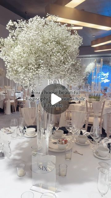 Maddison J Creations on Instagram: "A wedding breakfast filled with beautiful fresh gypsophila 🤍

Venue @dtchesterwedding 

#wedding #weddingflorals #weddingflorist #weddingday #weddingdecor #bridetobe #weddingbrigade #weddingbreakfast #weddingreels #weddingreception" Gypsophila Wedding, Wedding Breakfast, Wedding Florist, Floral Wedding, Instagram A, A Wedding, Wedding Reception, Wedding Decorations, Wedding Day