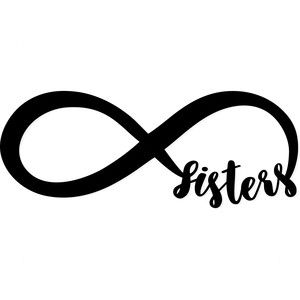 Sisters Calligraphy, Sisters Logo, Sister Symbols, Sister Tattoo Designs, Cheerful Art, Sister Crafts, Bored Jar, Sister Tattoo, Women Tattoos