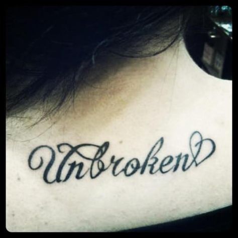 unbroken tattoo. I have this on my arm with the same scripture writing. Unbroken Tattoo, Scripture Writing, Handmade Wire Jewelry, Handmade Wire, Future Tattoos, Tattoos And Piercings, I Tattoo, Wire Jewelry, Tattoo Quotes