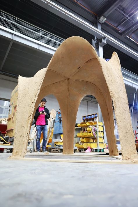 AA Visiting School Lyon, Synchronised Movements 2013 Architecture Parametric, Organic Building, Brick Roof, Architecture 101, Shell Structure, Pavilion Architecture, Parametric Architecture, Parametric Design, Dome House