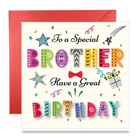 Papa Prints Birthday Cards for Brother Adult Birthday card for Brother (145 x 150 mm) Birthday Card with Envelope Special Brother Birthday Cards Funny Big Brother Card Funny : Amazon.co.uk: Stationery & Office Supplies Fun Notes, Grandad Birthday, Grandson Birthday Cards, Cards For Men, Eid Stickers, Birthday Cards For Brother, Birthday Cards For Son, Grandson Birthday, Husband Birthday Card