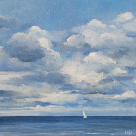 Impressionist Paintings Landscape, Blue Day, Coin Art, Art Apps, Ocean Painting, Aesthetic Painting, Sketch Painting, Ethereal Art, Blue Skies