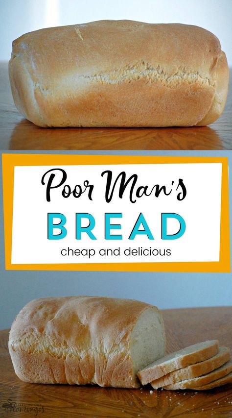 Poor Man Breakfast Ideas, Poor Man’s Bread, Bread And Roll Recipes, Poor Man Bread, Peasant Bread In A Loaf Pan, Poor Mans Bread Recipe, Poor Man Recipes, Poor Recipes, Bread All Purpose Flour