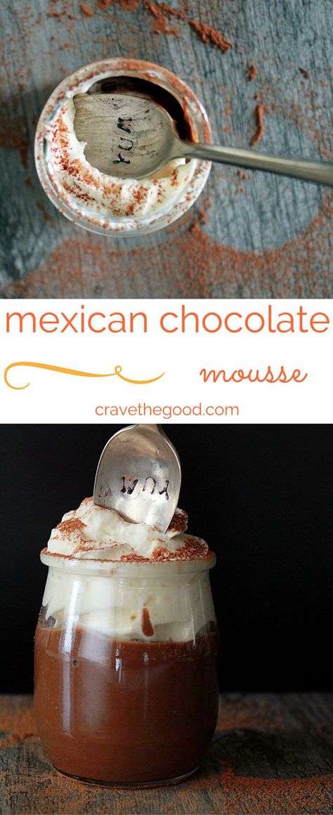 Mexican Chocolate Mousse | A 5 ingredient spicy Mexican chocolate mousse that's sure to please your palate while nourishing your body. {Gluten Free, Paleo, Vegan} Dessert Mousse, Chocolate Mousse Recipe, Mexican Chocolate, Mexican Dessert, Sweet Treats Recipes, Mousse Recipes, Paleo Vegan, Creamy Desserts, Vegan Dessert Recipes