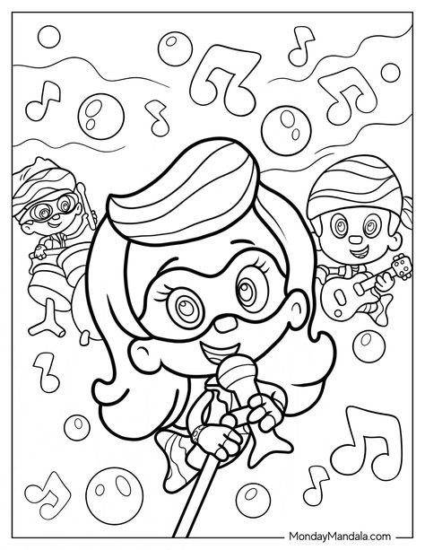 Nick Jr Coloring Pages, Bubble Guppies Coloring Pages, Spring Coloring Pages, Printables Free Kids, Bubble Guppies, Printables Free, Nick Jr, School Lessons, Free Printable Coloring