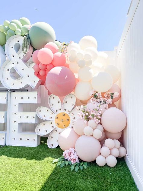 One Wildflower Birthday Theme, One Wild Flower Birthday, Wild Flower Party Theme, Our Little Wildflower Is Turning One, Wildflower Balloon Arch, Wild Flower Birthday Party, Wildflower Party Decor, Birthday Wildflowers, Wildflower 1st Birthday Party