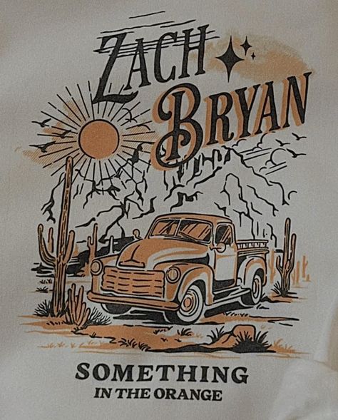 Orange Album Covers, Zach Bryan Music, Zach Bryan Poster, Singer Poster, Western Aesthetic Wallpaper, Posters Bedroom, Something In The Orange, Western Posters, Cow Print Wallpaper