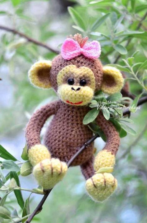 Amigurumi Little Monkey Free Pattern - Free Crochet Patterns Monkey Crochet Pattern Free, Monkey Crochet Pattern, Crochet Monkey Pattern, Amigurumi Monkey, Monkey Crochet, Crochet Monkey, Monkey Pattern, Crochet Animals Free Patterns, Free Amigurumi Patterns