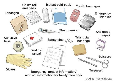 First Aid Kit Items, Basic First Aid Kit, First Aid Kit Contents, First Aid For Kids, Hydrocortisone Cream, Calamine Lotion, First Aid Tips, Basic First Aid, Emergency Blanket