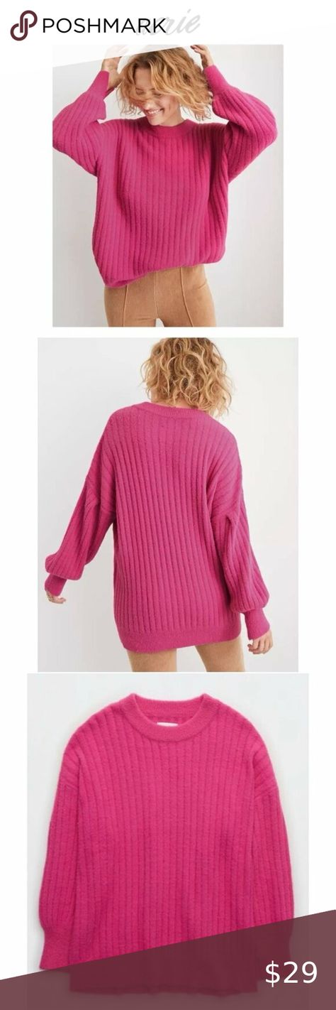 AERIE • Buttercream Crew Sweater in Cosmic • XS The Little Things, Long Length, Little Things, Butter Cream, Cuff, Texture, Outfit Inspo, Plus Fashion, Dresses