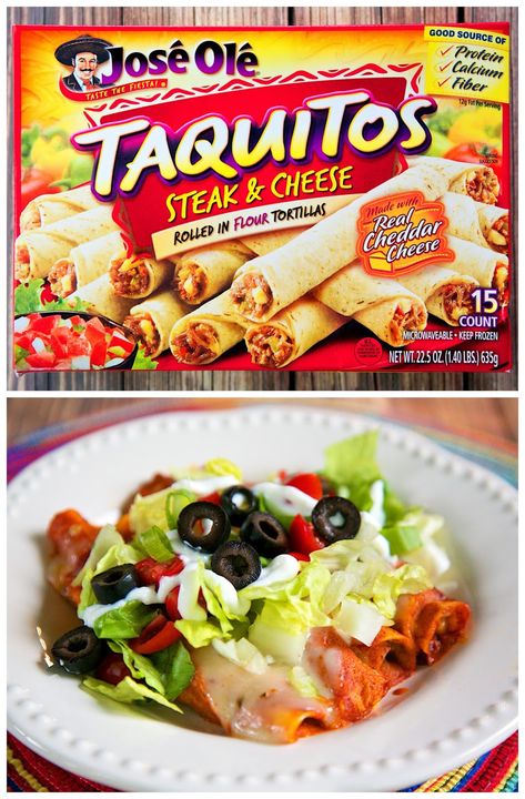 Jose Ole Taquitos Air Fryer, Frozen Taquito Enchilada Casserole, Taquitos Enchilada Casserole, Taquito Enchilada Casserole, Taquito Enchiladas, Mexican Taquitos, Frozen Taquitos, Lazy Enchiladas, Plain Chicken Recipes