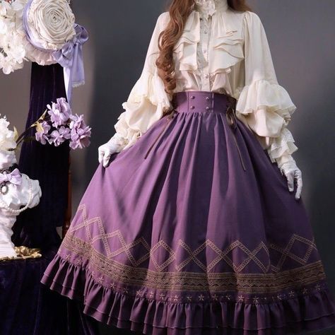 LolitaWardrobe Official on Instagram: "Coords Inspiration: 『☆-The Graveyard of the Dragons Blouse-☆』 + 『☆-My Fantastic Dream Skirt-☆』 ◆ Blouse's Shopping Link >>> https://lolitawardrobe.com/zj-story-the-graveyard-of-the-dragons-gothic-ouji-lolita-blouse-2023-version_p7700.html ◆ Skirt's Shopping Link >>> https://lolitawardrobe.com/my-fantastic-dream-vintage-classic-lolita-skirt_p6530.html" Shopping Link, Old Fashion Dresses, Fancy Outfits, Lolita Dress, Lolita Fashion, Graveyard, Kawaii Fashion, Shop Blouses, Dream Dress