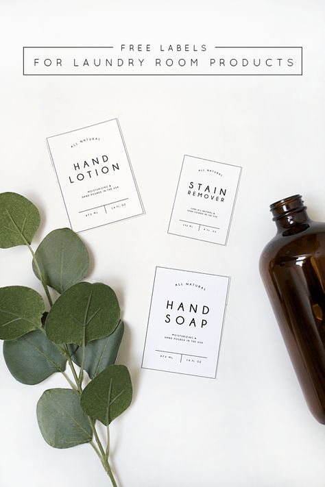 Free Printable Labels for Laundry Room Products - Soap Label - Hand Lotion Label - Stain Remover Label Natural Hand Soap, Laundry Labels, Happy New Year Friends, Room Products, Soap Labels, Labels Printables Free, Pantry Labels, Free Labels, Printable Labels