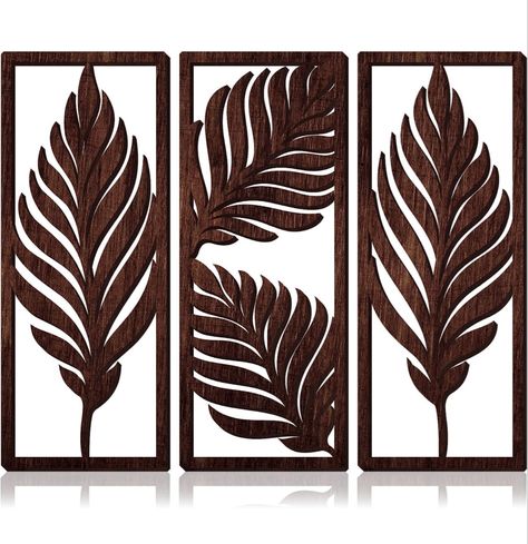 Leaf Sign Wall Accent Rustic Palm Leaf Wood Art Wall. Wooden Art Wall Decor, Wall Hanging Sculpture, Palm Leaf Art, Wood Art Wall, Wall Accents Decor, Wood Wall Plaques, Plant Wall Decor, Wood Wall Sculpture, Wood Wall Art Decor