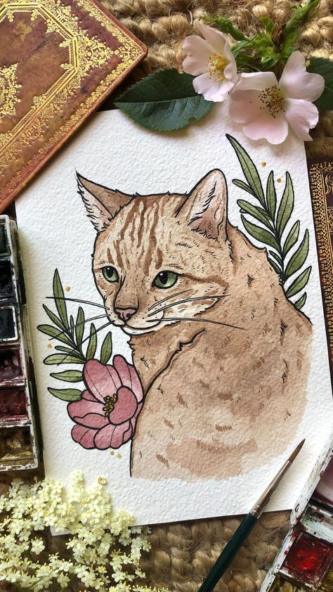 janahdraws on Instagram: A special memorial portrait for @mac_fatty_ed 🤍 thank you so much for your trust ✨ 💌commissions open,dm to book💌 -all materials used are… Watercolor Pets, Memorial Portrait, Pet Paintings, Pet Illustration, Portrait Watercolor, Cat Portrait, Paintings Art, Portrait Ideas, Custom Watercolor