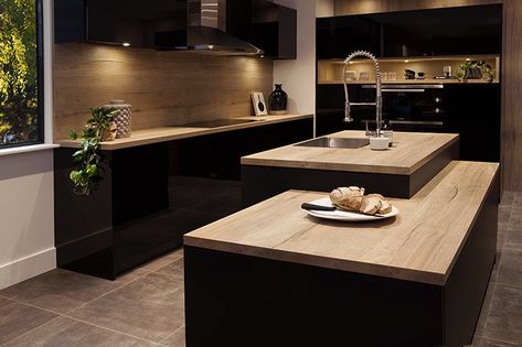 Nikpol new Melbourne showroom - The Kitchen and Bathroom Blog Modern Konyhatervezés, Affordable Cabinets, Modular Cabinets, Ikea Kitchen Cabinets, Refacing Kitchen Cabinets, Industrial Style Kitchen, Kitchen Island Table, Oak Laminate, Design Your Kitchen