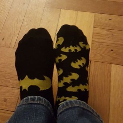 Close enough.  Batman socks. Funky Socks Aesthetic, Parker Core, Highschool Friends, Batman Socks, 6th Form Outfits, Batman Girl, Batman Love, Socks Aesthetic, Silly Socks