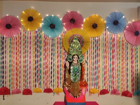 #paperflowers #decors Sarswati Puja Theme Decoration, Decoration For Saraswati Puja, Saraswati Pooja Decoration, Saraswati Pujo Decoration, Saraswati Puja Decoration Ideas, Saraswati Puja Decoration, Puja Decoration Ideas, Saraswati Pooja, Saraswati Pujo