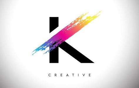 K Brush Stroke Artistic Letter Logo Design with Creative Modern Look Vector and Vibrant Colors Artist Logo Design Creative, Brush Logo Design, Painting Logo Design, Brush Logo, 2024 Moodboard, Painting Logo, Lab Logo, Paint Buckets, Artist Logo