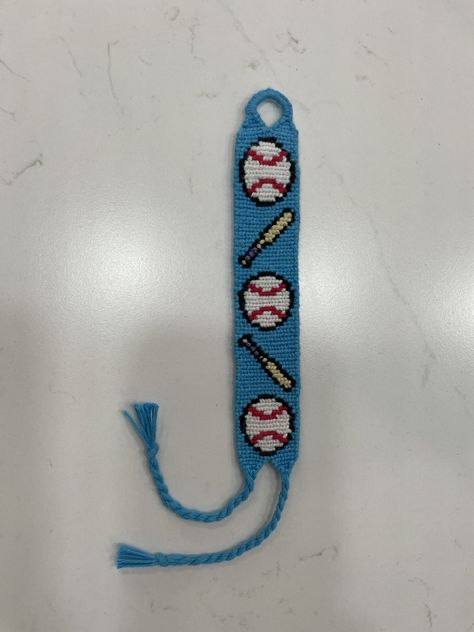 Alpha pattern #114496 | BraceletBook Elsa Bracelet, Sports Bracelet, Alpha Pattern, Woven Bracelets, Alpha Patterns, Baseball Softball, Friendship Bracelet Patterns, Bracelet Patterns, Friendship Bracelet