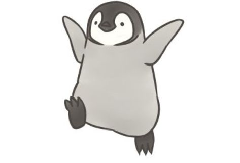 Credits to Niwazekisho Penguin Drawings Cute, Niwazekisho Penguin, Baby Penguin Drawing, Kawaii Penguin Drawing, Penguins Drawing, Cute Penguin Art, Draw Penguin, Cute Penguin Drawing, Penguin Doodle