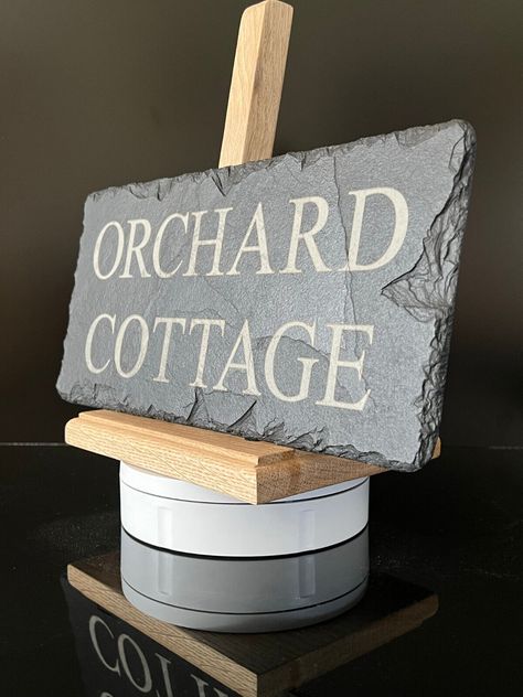 Large Custom Slate House Sign 30cm x 15cm Personalised Sign: Door Number Plaque Metal House Signs, Door Number Plaques, Sign Fonts, Door Number, House Signs, House Names, Door Numbers, House Doors, Metal Homes