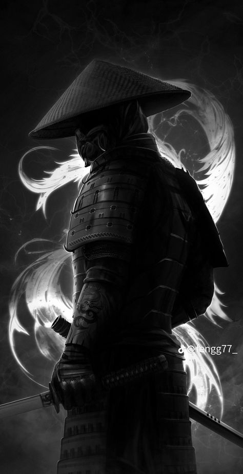 Iphone Background Art, Samurai Warrior Tattoo, Oni Samurai, Ninja Wallpaper, Japanese Art Samurai, Capricorn Art, Dragon Wallpaper Iphone, Warrior Concept Art, Anime Picture Hd