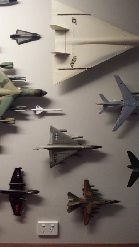 Aviation Room Decor, Model Airplanes Display, Aviation Room, Airfix Models, Airfix Kits, Jet Fighter Pilot, Aviation Decor, Parks Furniture, Airplane Decor