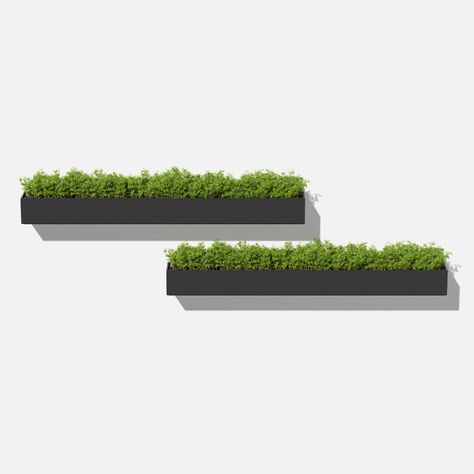 Veradek Geo Series Plastic Trough Hanging Planter & Reviews - Wayfair Canada Trough Planter, The Conduit, Plastic Planter Boxes, Wall Mounted Planters, Trough Planters, Metal Watering Can, Vertical Planter, Rectangular Planters, Hanging Plant Holder